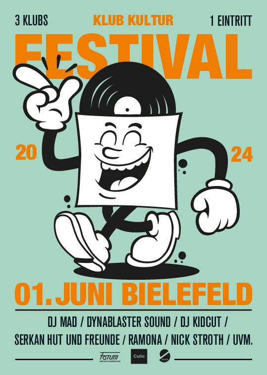 Klubkulturfestival in Bielefeld am 07.06.24 in 3 Clubs u.a. im Forum