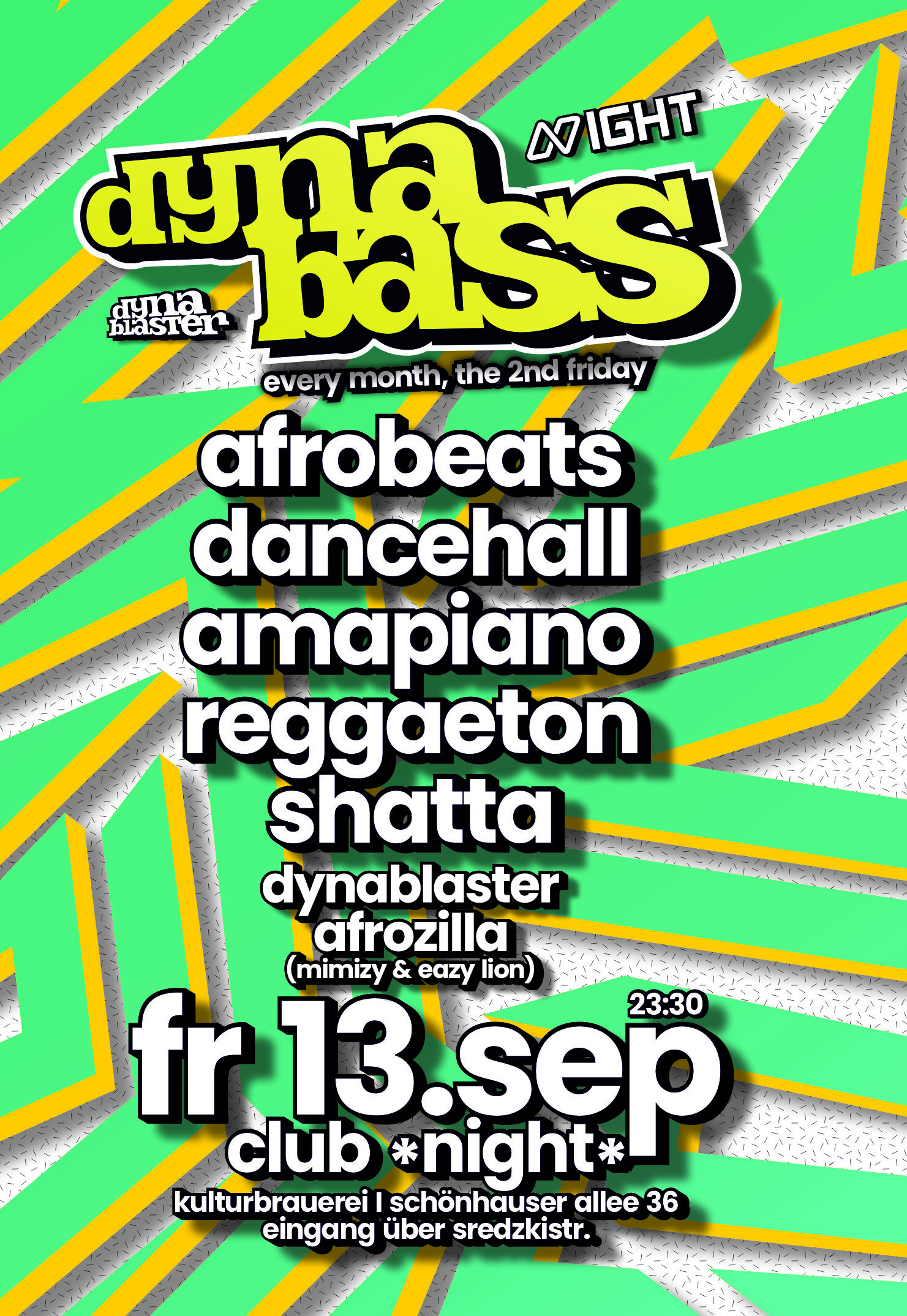 Dyna Bass - the Dancehall, Afrobeats, Amapiano, Shatta and Reggaeton Party in Berlin