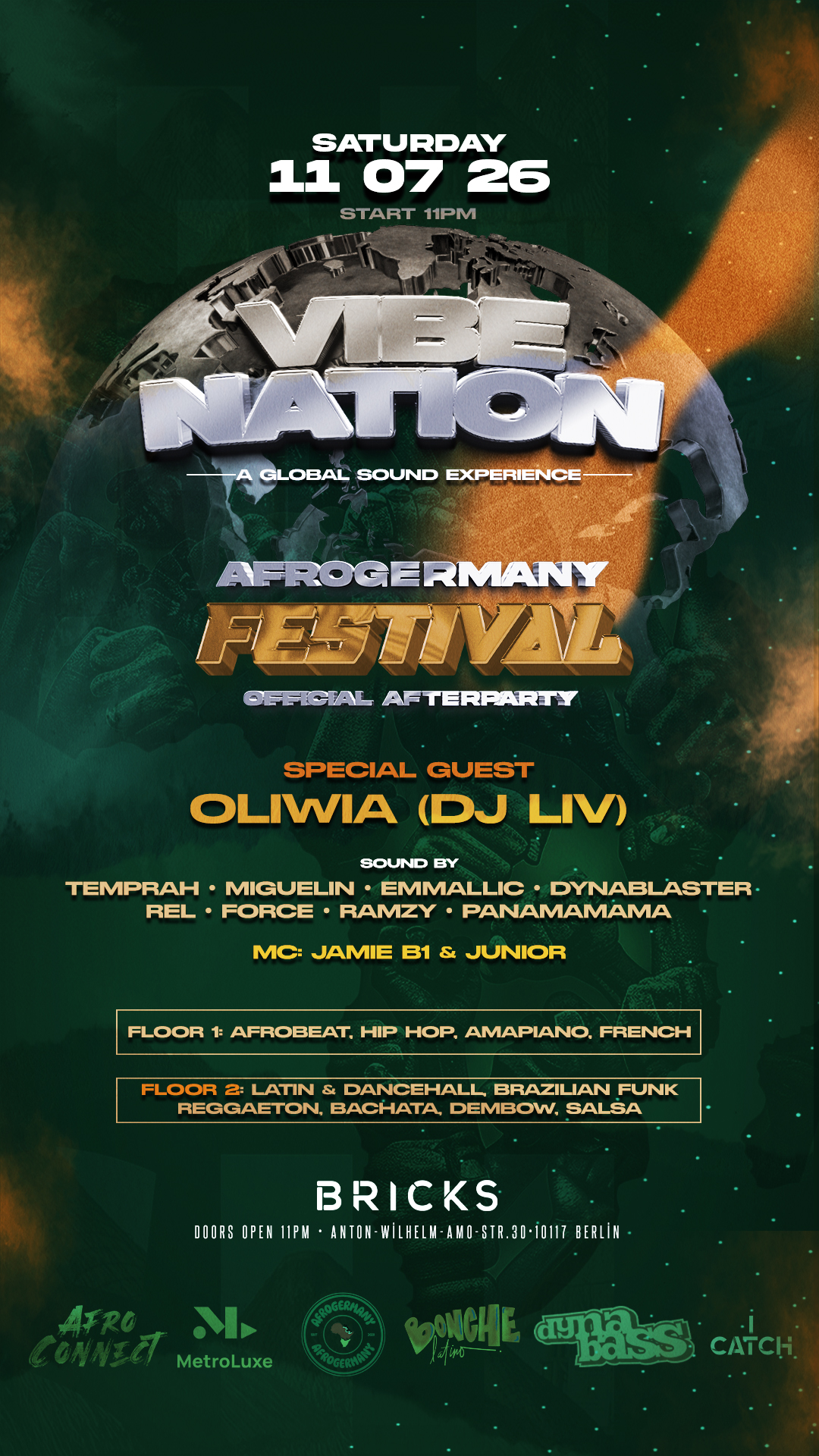 🌴 Vibe Nation Party – Sommeredition 2026 🌴 @ Bricks, Berlin